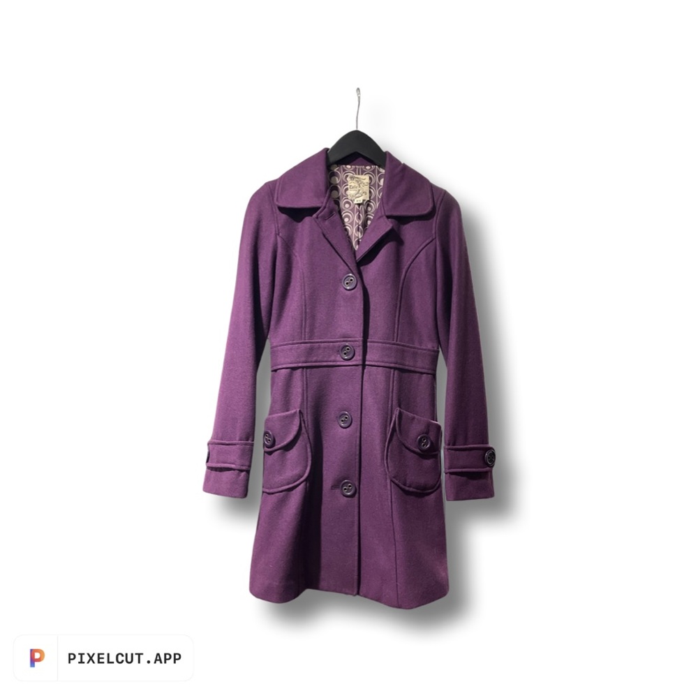 Purple Wool Coat - like new
